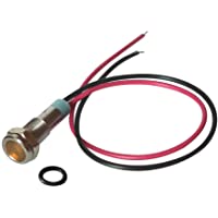 Baoblaze Indicador Luminoso de Tablero de Instrumentos de Prenda Impermeable LED de Agujero de 24V 6mm - Amarillo
